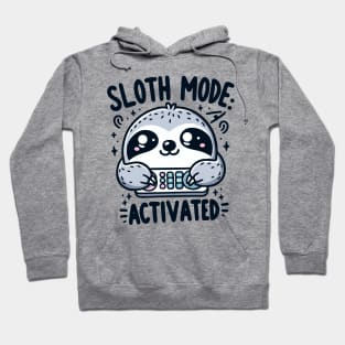 Whimsical 'Sloth Mode Activated' design Hoodie